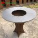 Portable Outdoor Rust Corten Steel Bbq Pit Customized