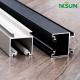 22x22mm Ceiling Mounted Curtain Rail Extendable With White Black Color
