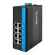 E-Mark Ethernet Switch 8 Port 100/1000M Auto Sensing Industrial Grade Unmanaged