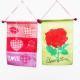 Holiday Valentine Flag Banner Heart and Rose