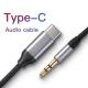 ROHS anti winding Braid USB Type C  To AUX 3.5mm Audio Cable