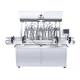 Inline 4 Nozzles Liquid Filling Machine Automatic Overflow Liquid Bottle Filler For Beverage Juice