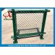 50 X 50 Mm Pvc Coated Chain Link Fence For Playground Iron Wire Material
