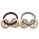 Soft Silicone Natural Wood Customized Color Baby Teether Ring