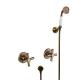 Easy Installation Brass Gold Water Bath Hand Shower Sprinkle Faucet Set For Bathroom