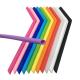 Decorative Funny Large Boba Tea Silicone Drinking Straws Colored With 8.5mm Mouth