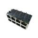 ARJM24A1-811-AA-EW2 2x4 Port 10/100Base-T Stacked RJ45 Female Connector