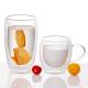 8oz Espresso Double Borosilicate Glass Thermal Glass Cups Mug For Restaurant