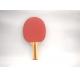 Wood Stripes Handle Table Tennis Rackets With 1.5MM #2 Orange Sponge