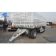 20 Feet Flatbed Full Trailer Truck Common Stuff Function 30000kg Loading Weight