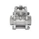 Industrial Usage Stainless Steel 3 Piece Ball Valve with ISO 5211 and Female Thread