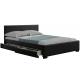 White Faux Leather Upholstered Platform Storage Bed Frame With LED