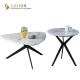 Restaurant Coffee Table, Corner Table, Center Table, Tea Table, Side Table, Natural Marble Top, Powder Coated Steel Base