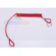 Red Universal PU Coil Tool Lanyard Stop Dropping Tether For Racing Emergency
