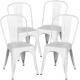 Metal Dining Stackable Restaurant Chairs Coffee Eco - Friendly Simple Assembly
