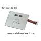 Ruggedized Metal Industrial Keypad with 5 Keys for Industrial Control Kiosk