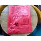 Semi Water Dissolvable Laundry Bags For Hospital Red Colour LDPE Material