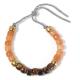 Brown Tiger Eyes Stone  With 14k Gold Beads Forte Beads Bracelet In Metallic Style