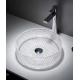 12mm Table Top Hand Wash Basin 15.5 Inch Transparent Crystal Round Bathroom Sink Basin Bowl