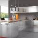 High Polished Stainless Steel Kitchen Base Cabinets Sooth Surface