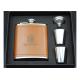 Leather Kitchen Household Items Scottish Hip Flask Set For Outdoor Travel