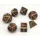 Hand Pouring Metal Polyhedral Dice Odorless Antiwear 7 Piece Set