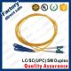 lc-sc/upc SM optic fiber patch cords for structure cabling BLUE connectors Duplex yellow pvc sheath jacket
