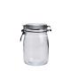 Empty Glass Food Canister Closure Airtight Clear Glass Canisters