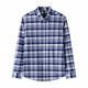 Men's Slim Fit Plaid Shirt in Viscose/Polyester/Spandex for Spring/Autumn Office Wear