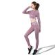 Breathable Knitted Yoga Pants Leggings Outfits For Sports Long Sleeve