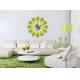 Blue Flower Removable Vinyl Kids Bedroom Wall Sticker Clock for Home Decoration 10A107