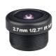 Automotives Lens 1/2.7 2.7mm 3Megapixel 1080P M12 180degree Wide Angle Lens for IMX323 IMX290, visual doorbell lens