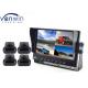 Black 7 Inch Car Monitor 4 Channel Video Input HD Screen