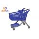 Plastic Wire Supermarket Shopping Trolley With 4 TPR Wheels