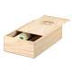 Customized Engraving Logo Solid Sliding Lid Wine Box , Decorative Wooden Boxes With Lids