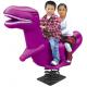double people seat kids rocking horse plastic rider with spring