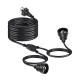 Indoor 3M 3 Prong Extension Cable Male To Dual Female Y Splitter Power Cord