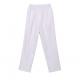 Polyester65%  Cotton35% Elastic Waist White Chef Pants