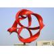 Red Painted Metal Sphere Sculpture , Decorative Metal Sculptures Large