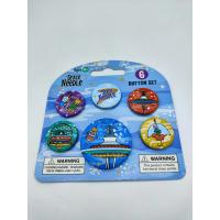 Tinplate Custom Metal Pin Badges Space Needle Shape Safty Back Side
