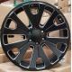 Black Milled GMC Replica Wheels 5663 Chevy Silverado 22 Inch Tahoe Ltz Wheels