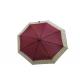 Folding Pongee Fabric Automatic Travel Umbrella Srtong Wind With Check Band