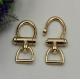 Fashion high quality zinc alloy light gold 25 mm metal spring snap hook for lanyard