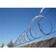 Security 304 Concertina Wire Fencing , Razor Wire Barrier Decorative Barbed