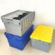Nestable Crate Attached Lid Container Plastic Storage Stackable 600*400*315mm Pp Heavy Duty