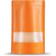 Resealable Reusable Kraft Stand Up Bags With Window Ziplockk Heat Seal Orange Packaging