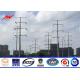 Angle Arms 8 Sides Steel Utility Pole 21 M Steel Power Poles Galvanized