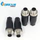 M12 8 Pin Male Assembly Cable Plug, 180° Straight Male Assemble Type Plug Unshiled IP67 Industrial Sensor Plug Adapter