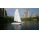 Inflatable Sailing Kayak With Two Sails , Portable Inflatable Catamaran Sailboat