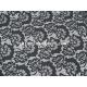 Black Cotton Nylon Lace Fabric Simple Flower Hollow Design For Apparel SYD-0174